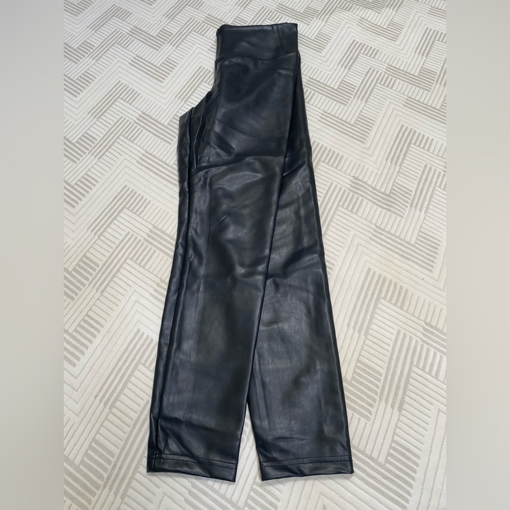 Faux leather pants